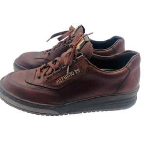 Vtg Mephisto Match Brown Leather Lace Up Casual Comfort Shoes Walking Mens 8 EUC